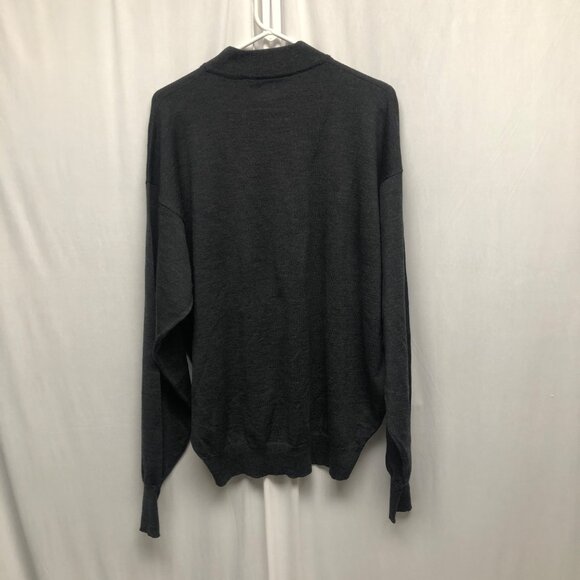 Time Pieces Mock Neck Wool Sweater Mens Size XXL Tall Gray Long Sleeve Y2K - Picture 3 of 7